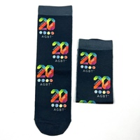 Chaussettes Cadeaux de Fêtes : Toutes en Polyester Élastique, Imprimés Double Face avec Options Personnalisées de Mini Logo ou de Photo
