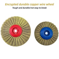 Brosse de polissage pour bijoux en fil de cuivre/laiton, outil abrasif pour meuleuse d'établi, roue de polissage en plastique de 78 mm/100 mm