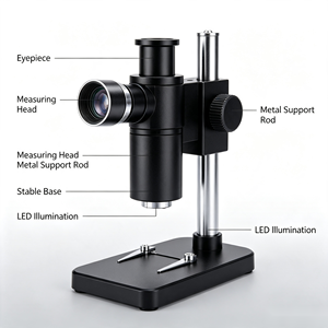 Microscope de mesure portable JC-10 JC4-10 Haute précision 20X 40X Éclairage LED pour la mesure industrielle - Product Image 4