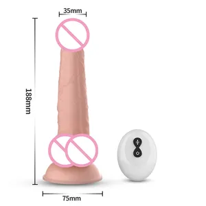 Wasserdichte Multi-Speed-Heizung stoßen Erwachsenen realistische flüssige Silikon Dildo Dongs Pussy Sex Puppen