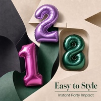 50 ballons chiffres en Mylar de 16 pouces pour décoration de mariage, anniversaire, remise de diplôme – Chiffres en feuille d'aluminium 0 1 2 3 4 5 6 7 8 9