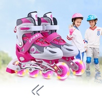 Roues clignotantes en PVC/PU en gros pas cher patins à roulettes de vitesse en ligne chaussures pour enfants