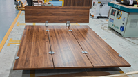 Cadre de lit de rangement Kainice autoportant avec base solide, taille King Size, style européen de luxe, en bois, modèle Floyd