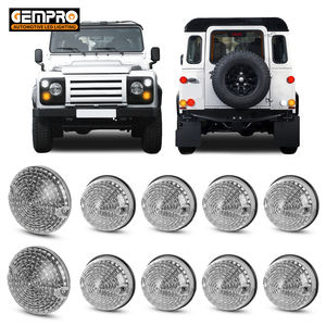 Kit <span class=keywords><strong>de</strong></span> mise à niveau <span class=keywords><strong>de</strong></span> l'éclairage LED 10 pièces, clignotant ambre, feu avant blanc, feu latéral, feu arrière rouge, feu stop pour Land Rover 90/110 / Defender - Product Image 1