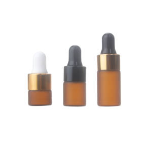 Flaconi contagocce olio essenziale uso vetro ambra e smerigliato trasparente 1ml 2ml 3ml cartone per la cura personale disponibili 300 pezzi fiale - Product Image 6