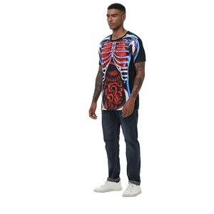 Camiseta gráfica de órganos internos de <span class=keywords><strong>esqueleto</strong></span> masculino con estampado 3D para hombres, divertida camiseta de manga corta con diagrama de estructura humana, camisetas - Product Image 5