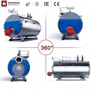 Nuevas calderas de vapor industriales horizontales de tubo de fuego de doble combustible de baja presión, entre las 10 mejores de China, con certificación CE y ahorro de energía ANTON - Product Image 2