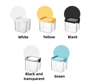 Factory Wholesale Square Transparent Plastic <b>Storage</b> Jar Injection for Kitchen Snack Dried Fruit Grain Spice <b>Storage</b> <b>Camping</b> - Product Image 5