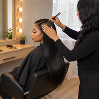 3 Bundel dengan 13x4 HD Lace Frontal Straight Body Wave Raw Virgin Remy Human Hair 20-24 Inch Warna Alami