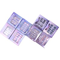 Boîte de papier à fenêtre laser personnalisée en gros pour blush crème pour les yeux emballage portable pour les ongles avec blister transparent Type de boîte dossier