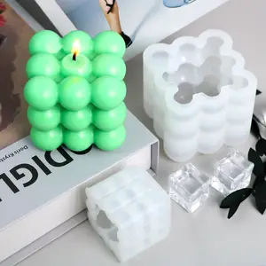 Оптовая продажа на заказ, 6 пустотных 3D кубиков, силиконовая форма для торта, мусса, форма для выпечки торта, большие силиконовые формы для свечей