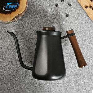 コーヒーケトル,ブラックグースネックコーヒーケトル,プレミアムウッドノブとハンドル醸造 - Product Image 2