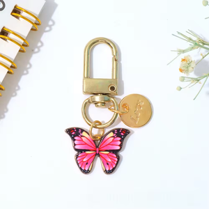 <span class=keywords><strong>Porte</strong></span>-clés élégant et mignon en forme de papillon en alliage, breloque pour sac à main, sac à dos, accessoire pour fête de dames - Product Image 5