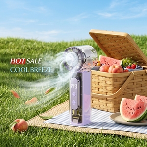 Ventilador de Mano LED Económico en Caja de Regalo, Ventilador de Bolsillo Mini Portátil con Batería - Product Image 1