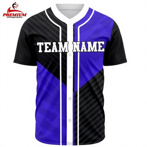 Maillot de baseball unisexe pour adultes, manches courtes, respirant, grande taille, nom d'équipe personnalisé, séchage rapide, vêtements de sport légers - Product Image 1