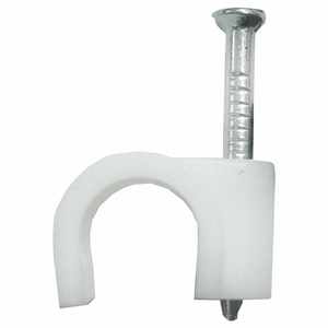 Clips de câble - Câble de tuyau blanc de 8 mm, 100 unités, idéal pour fixer et sécuriser les câbles dans les installations électriques. - Product Image 1