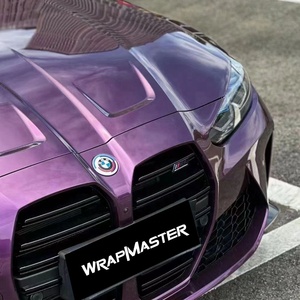 WRAPMASTER 1.52*17m Li Auto Violet PET Brillant Métallique Auto-Adhésif Stretch Car Wrap Vinyl Film - Product Image 1
