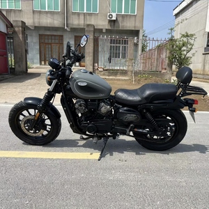 Moto tout-terrain rétro Dahan d'occasion, moteur bicylindre coréen GV300V, ABS 300cc, essence, confortable à conduire - Product Image 4