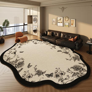 Tappeto decorativo da soggiorno in stile moderno antiscivolo con motivo geometrico di forma speciale in velluto di cristallo 10mm di spessore - Product Image 6