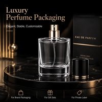 Flacon de parfum en verre rechargeable de qualité supérieure, 30 ml, col serti, cylindrique, vaporisateur, format voyage, boîte cadeau portable
