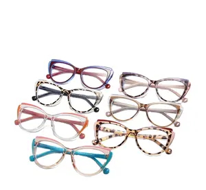 5210 إطارات نظارات عصرية للنساء إطارات نظارات للبيع بالجملة إطارات نظارات بصرية زرقاء مضادة للنظارات العاكسة رخيصة
