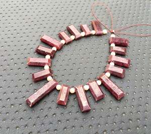 Piedras preciosas de rubí Natural, 17 piezas, facetadas, forma rectangular, cuentas de Briolette, fabricación de joyería de piedra de nacimiento de julio - Product Image 4