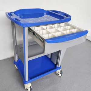 Kang Zhi Xing <b>ABS</b> Treatment Cart 750x480x940mm 3-Layer Medication Dispensing Trolley For Hospital Ward Use - Product Image 3