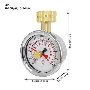 게이지에 대한 AKS 가정용 수압-실내/실외 정원 호스 관개 시스템용 스테인리스 스틸 0-200 PSI 3/4 "나사 - Product Image 5