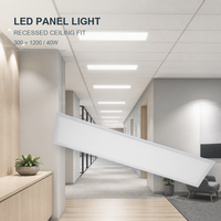 Panneau lumineux LED 300x1200 40W encastré pour grille de plafond, idéal pour l'éclairage de projets