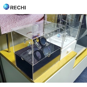 Rechi Tùy Chỉnh Rõ Ràng Acrylic Thông Minh Đồng Hồ Bán Lẻ Hiển Thị Stand Showcase Cho Ba Sang Trọng Cổ Tay Đồng Hồ <span class=keywords><strong>Lucite</strong></span> Lưu Trữ Hiển Thị Hộp - Product Image 4