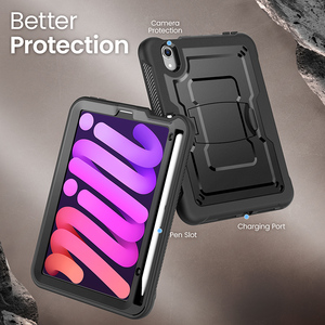 Rugged TPU Và PC Lai Trường Hợp Đối Với <span class=keywords><strong>iPad</strong></span> Mini 6 Mini 7 Máy Tính Bảng Bìa Được Xây Dựng Trong Dây Đeo Vai - Product Image 3