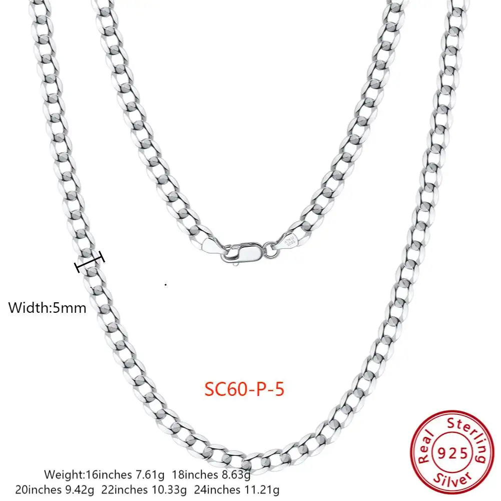 SC Đồ Trang Sức Mỹ Dây Chuyền Tùy Chỉnh 925 Sterling Silver 18K 14K Vàng Mạ Hiphop Chuỗi Miani Cuba Liên Kết Chuỗi Cho Nam Giới Phụ Nữ