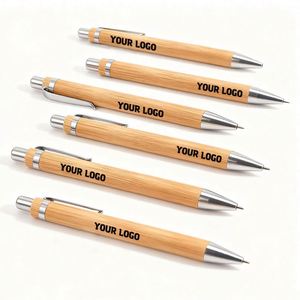 Bolígrafos de Bambú Personalizados con Logotipo Grabado, Ecológicos, de Madera, con Punta de Bola, Regalos Promocionales Personalizados, en Oferta - Product Image 1