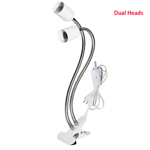 Lampe de bureau à pince avec prise US EU UK, support simple ou double à col de cygne, support d'<span class=keywords><strong>ampoule</strong></span> E27 - Product Image 1