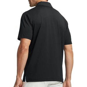 Chemise de golf pour homme à séchage rapide, manches courtes, en coton tricoté, avec rayures sur la poitrine, col boutonné, imprimé numérique, vêtements de sport décontractés - Product Image 2