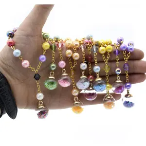 Fashion Rosary Bracelets Color Sequined Star Ball Pendant Wedding Prayer Religious Baptism Jewelry Accessory Girls Women Gifts