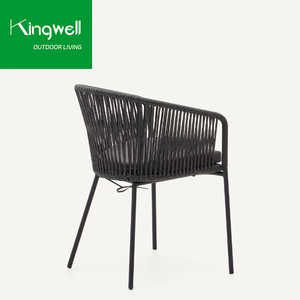 Fabbrica professionale impermeabile in metallo <span class=keywords><strong>sedia</strong></span> <span class=keywords><strong>da</strong></span> <span class=keywords><strong>balcone</strong></span> in alluminio con struttura in corda di mobili <span class=keywords><strong>da</strong></span> esterno Set <span class=keywords><strong>da</strong></span> giardino tavolo sedie per Hotel - Product Image 2