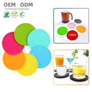 แผ่นรองแก้วซิลิโคนกันลื่นแบบสั่งทำยี่ห้อหัวหลิน ดีไซน์คลาสสิคทรงกลม หลายขนาด (6-20 ซม.) สำหรับแก้วและเครื่องดื่ม - Product Image 1