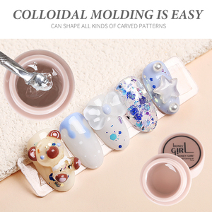 HONEY GIRL Doux Solide Argile Ongles UV <span class=keywords><strong>Gel</strong></span> Blanc/Clair Sculpté 3D Pincer Modèle <span class=keywords><strong>Gel</strong></span> Polonais PVC <span class=keywords><strong>Manucure</strong></span> Tremper Colle <span class=keywords><strong>De</strong></span> Moulage Universelle - Product Image 5