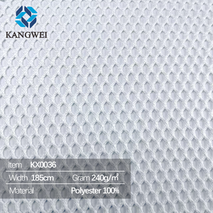 Tissu en maille hexagonale à faible élasticité GRS Wholesale Factory, 100% polyester, pour doublure de bagages, doublure de sac à main, doublure de <span class=keywords><strong>portefeuille</strong></span> - Product Image 1