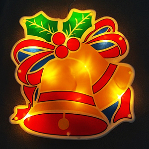 Silueta Navideña LED para Ventana, Funciona con Pilas, con Diseño <span class=keywords><strong>de</strong></span> Santa Claus/Campana Navideña/<span class=keywords><strong>Muñeco</strong></span> <span class=keywords><strong>de</strong></span> <span class=keywords><strong>Nieve</strong></span>/Reno/Árbol <span class=keywords><strong>de</strong></span> Navidad/Pentagrama - Product Image 2