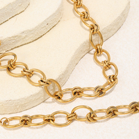 Dreamshow Valentijnsdag 2026 Chunky Handgemaakte Ketting 18k Verguld RVS Sieradenset