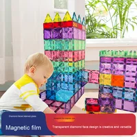 Ensemble de blocs de construction éducatifs pour enfants Tuiles magnétiques fortes Puzzle Assemblage Jouets en plastique pour garçons et filles Idée cadeau