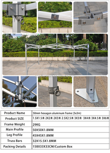 Tốt nhất có thể thu vào bóng râm ngoài trời tán tùy chỉnh triển lãm thương mại Lều bãi biển với thiết kế <span class=keywords><strong>Pop</strong></span> cho sân sau sân sau chống nắng - Product Image 4