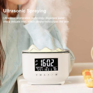 Humidificador de aire ultrasónico <span class=keywords><strong>con</strong></span> luz colorida eléctrica para el hogar, difusor de aroma de aceite esencial <span class=keywords><strong>con</strong></span> pantalla Digital y reloj <span class=keywords><strong>despertador</strong></span> - Product Image 3