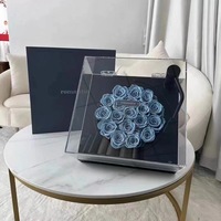 Boîte à fleurs avec haut-parleur Bluetooth gramophone, fleur éternelle en rose de Chine, cadeau de Saint-Valentin ou d'anniversaire pour petite amie, directement de l'usine