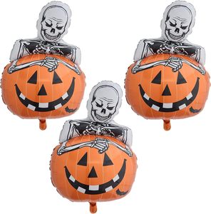 Lot de 3 ballons en aluminium pour Halloween : araignées, squelettes, citrouilles, chauves-souris, sorcières, momies, fantômes – Kit d'arche de décoration pour fête d'anniversaire - Product Image 6