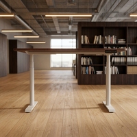 Cadre de bureau électrique réglable en hauteur à double moteur et 3 niveaux, en métal, design moderne et durable pour la maison/le bureau