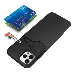 새로운 개인 특허 신용 카드 케이스 하드 ID 지갑 shockproof TPU 보호 디자이너 지갑 케이스 아이폰 14 13 12 11 X