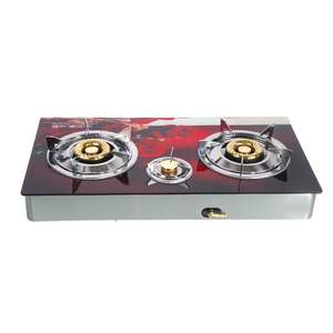 रसोई घर गैस स्टोव खाना पकाने के लिए तीन बर्नर डेस्कटॉप टेम्पर्ड ग्लास Cooktop गैस Hob - Product Image 5